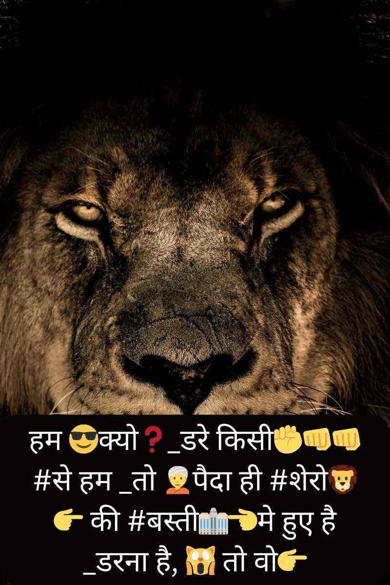 हम 😎क्यो❓_डरे किसी✊👊👊 #से हम _तो 👳पैदा ही #शेरो🦁 👉 की #बस्ती🏢👈मे हुए है _डरना है, 🙀 तो वो👉