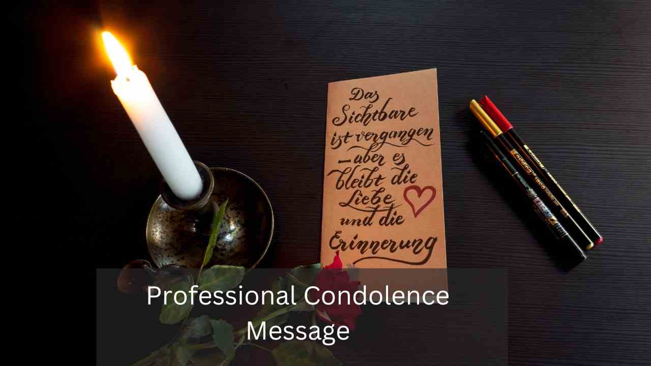 Professional Condolence Message